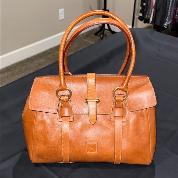 Dooney & Bourke Handbags - Dooney & Bourke Florentine Leather Tab Satchel